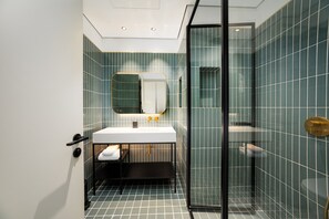 Bathroom - Chic City Studio in Upside w/ Burj View (Dubai)