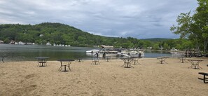 Sun-loungers, beach towels - Modern Newfound Lake Retreat w/Private Beach (Bristol)