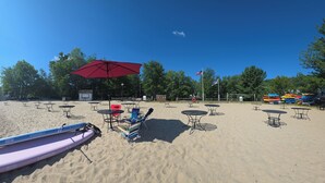 Sun loungers, beach towels
