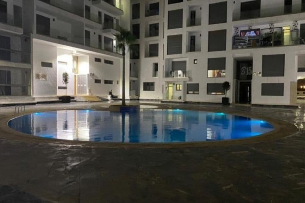 A heated pool