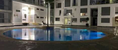 Indoor pool, a heated pool
