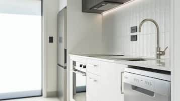 Apartemen, pemandangan taman | Dapur pribadi