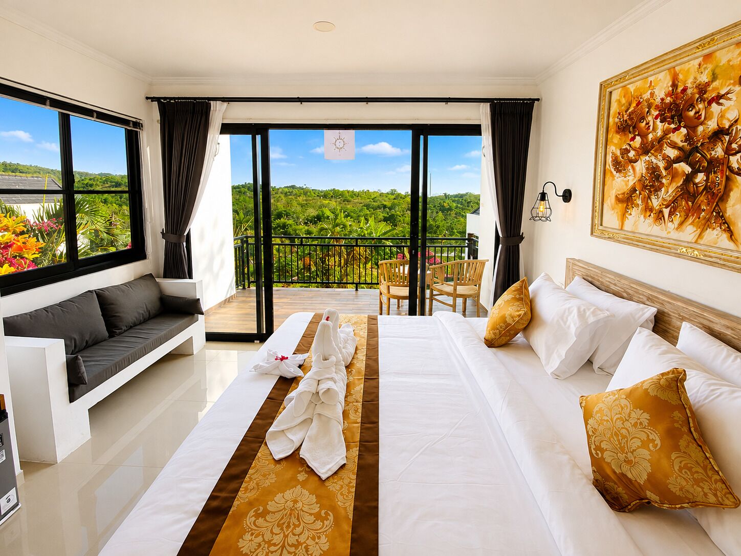 Deluxe Double Room, Balcony, Valley View | Egyptian cotton sheets, premium bedding, down comforters, pillowtop beds