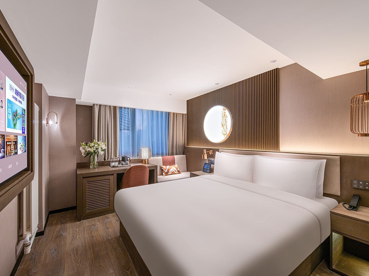 Down duvets, memory-foam beds, free minibar, desk