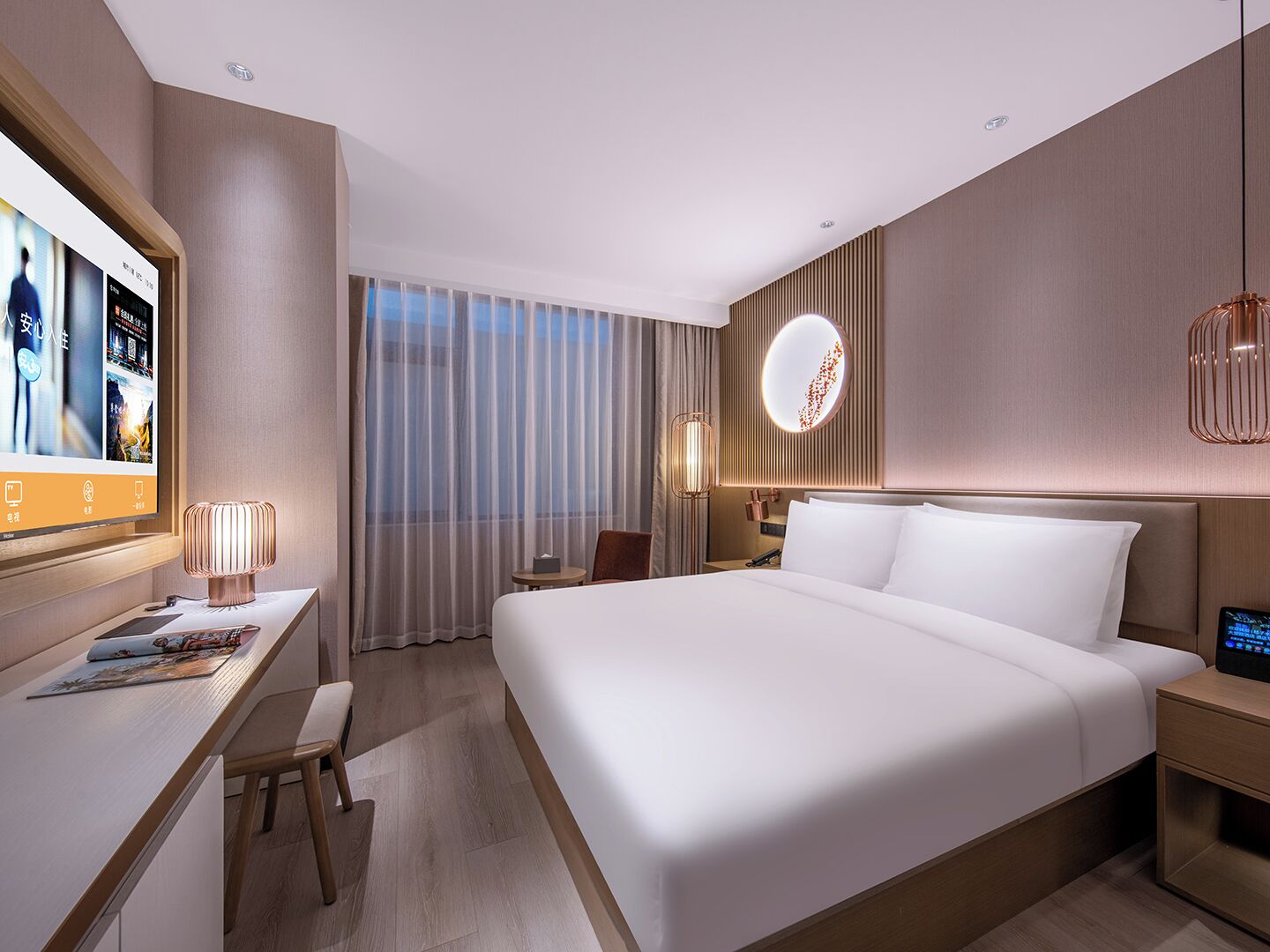 Kamar Double Standar | Seprai katun Mesir, seprai premium, selimut bulu angsa, dan busa memori