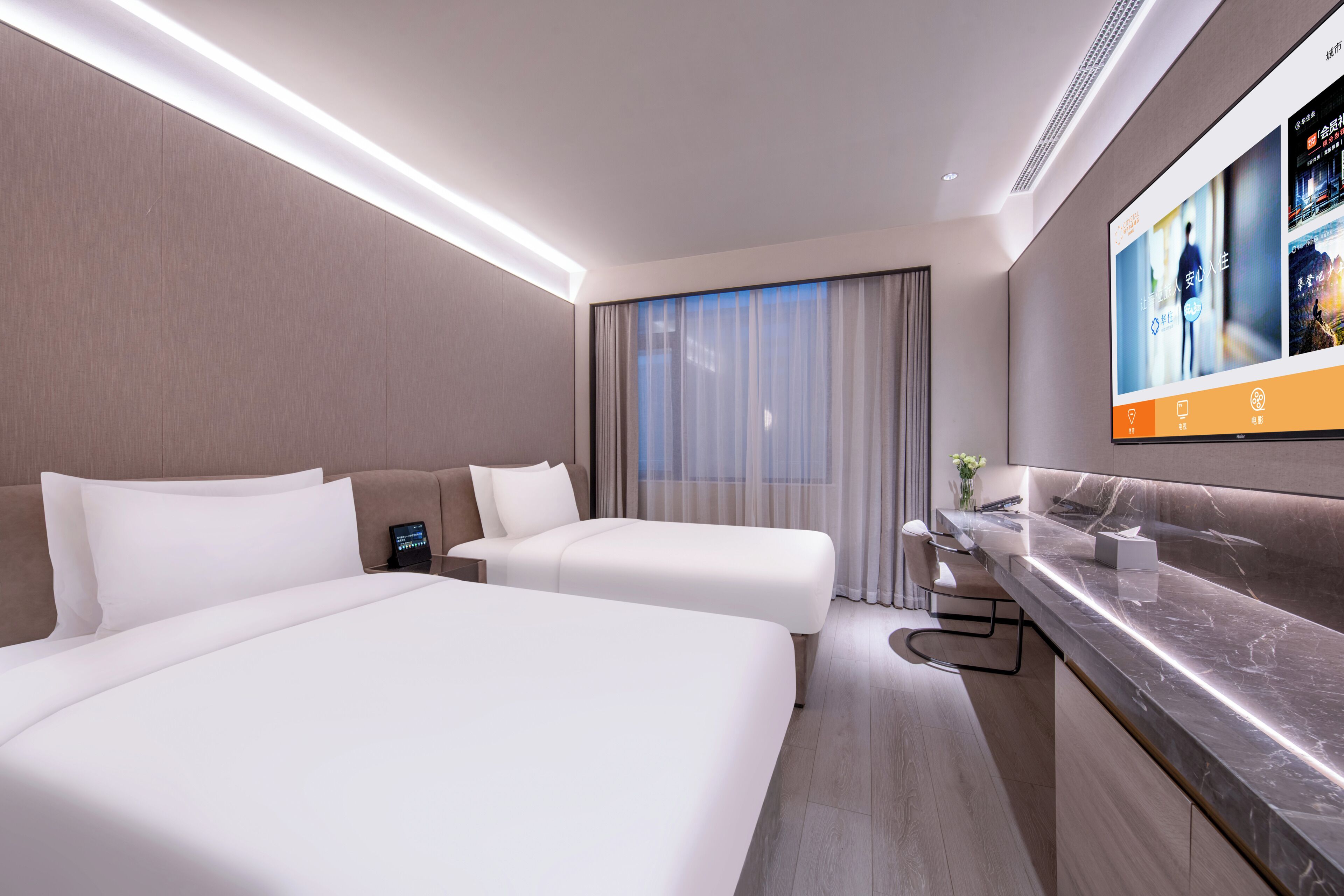 Kamar Twin Superior | Seprai katun Mesir, seprai premium, selimut bulu angsa, dan busa memori
