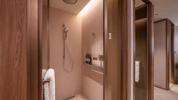 Comfort Triple Room, City View | Bathroom | Shower, rainfall showerhead, bathrobes, slippers