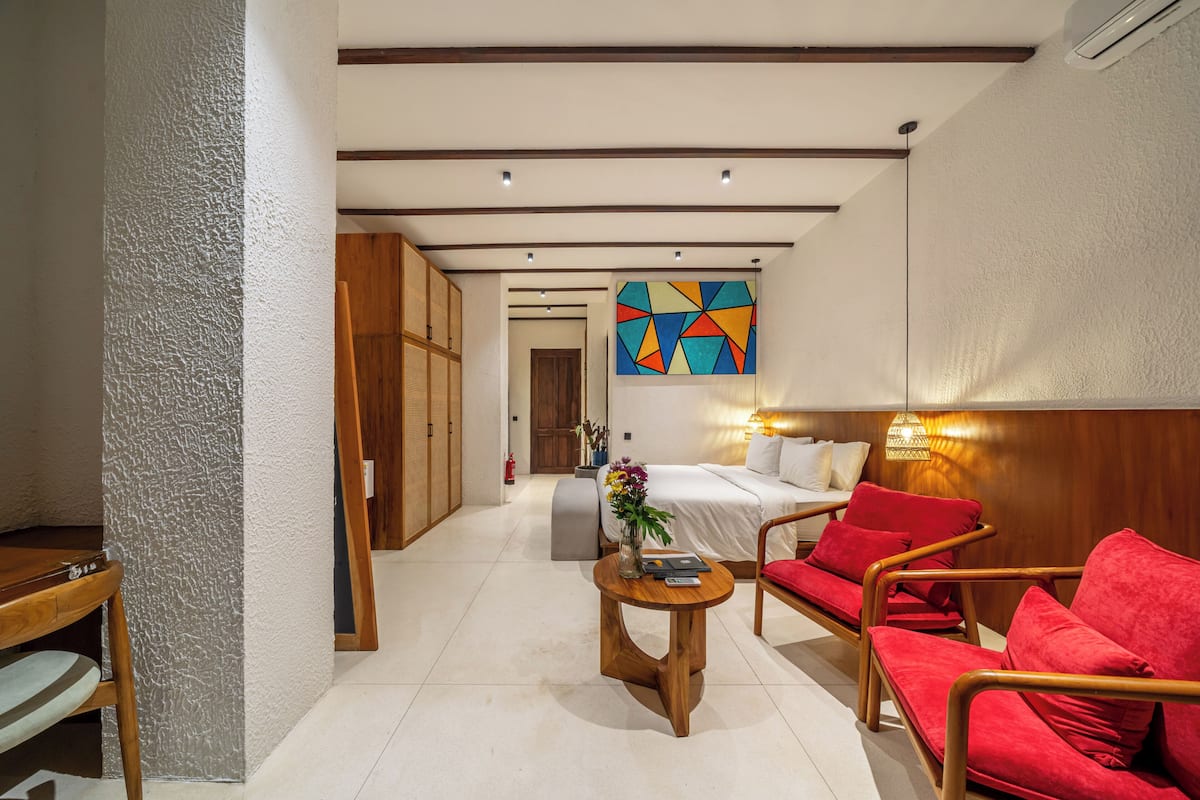 Apartamento conforto, 1 quarto, vista para o rio | Cofres nos quartos, Wi-Fi de cortesia, roupa de cama