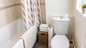 Towels, soap, toilet paper