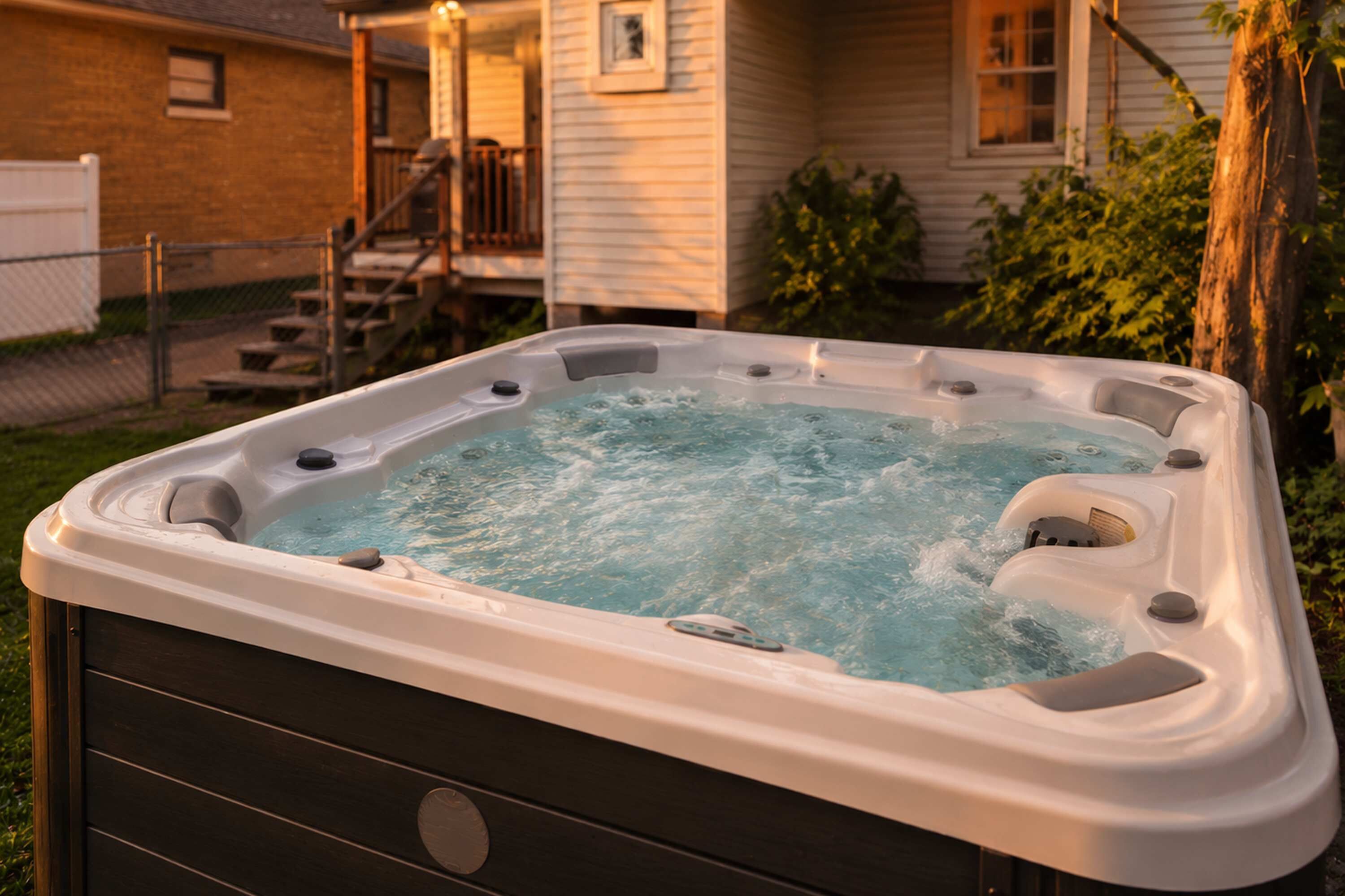 Outdoor spa tub