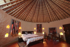 Mud Cottage | Bed sheets - Sariska Tiger Lodge (Rajgarh)