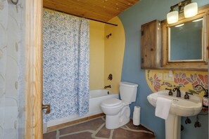 Bathroom - Serene, Family-Sized Off Grid Earthship w/ Big Mtn (Tres Piedras)