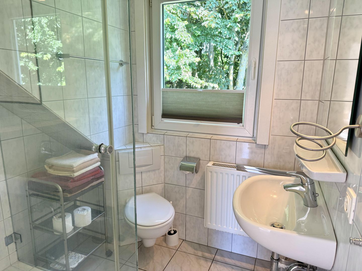 Shower, hair dryer