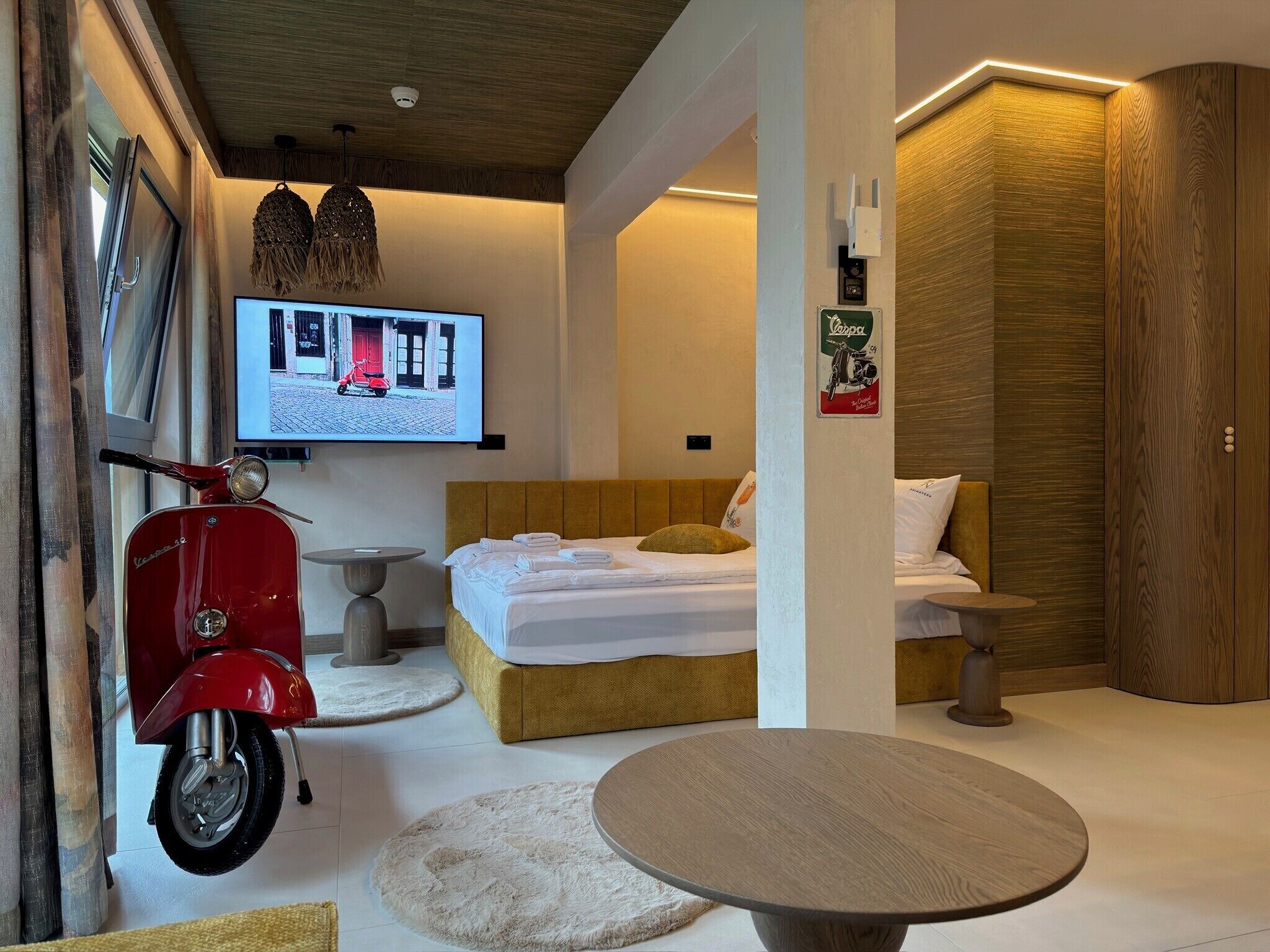 Suite estudio Premium, balcón | Cortinas opacas, tabla de planchar con plancha, wifi gratis