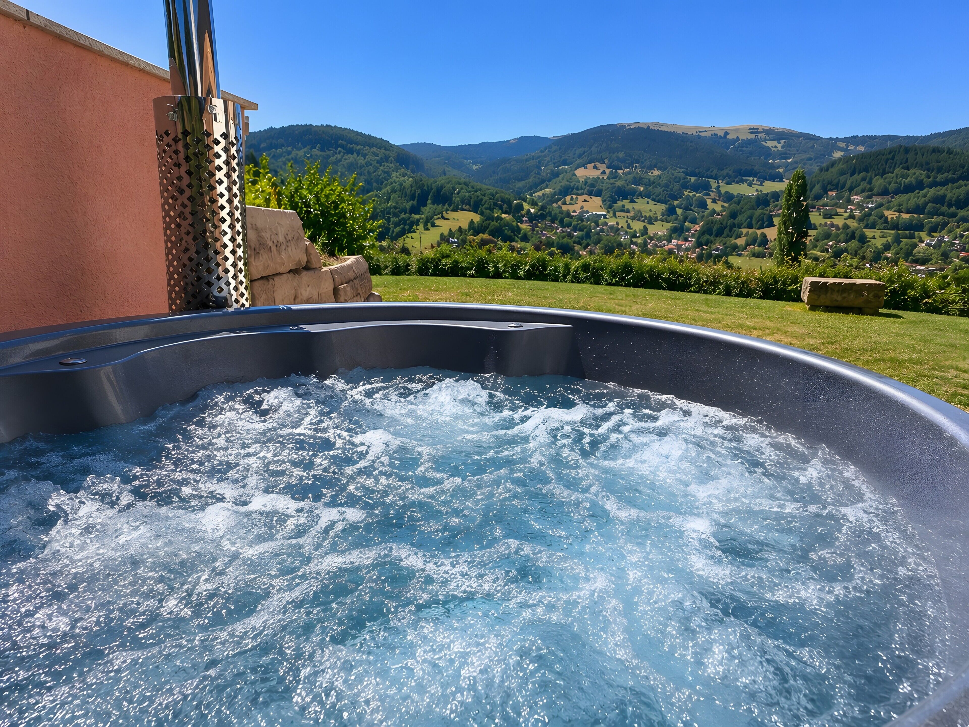 Outdoor spa tub