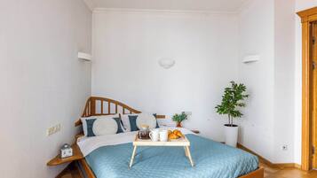 Premium Apartment, Balcony, City View | Hypo-allergenic bedding, iron/ironing board, free WiFi, bed sheets