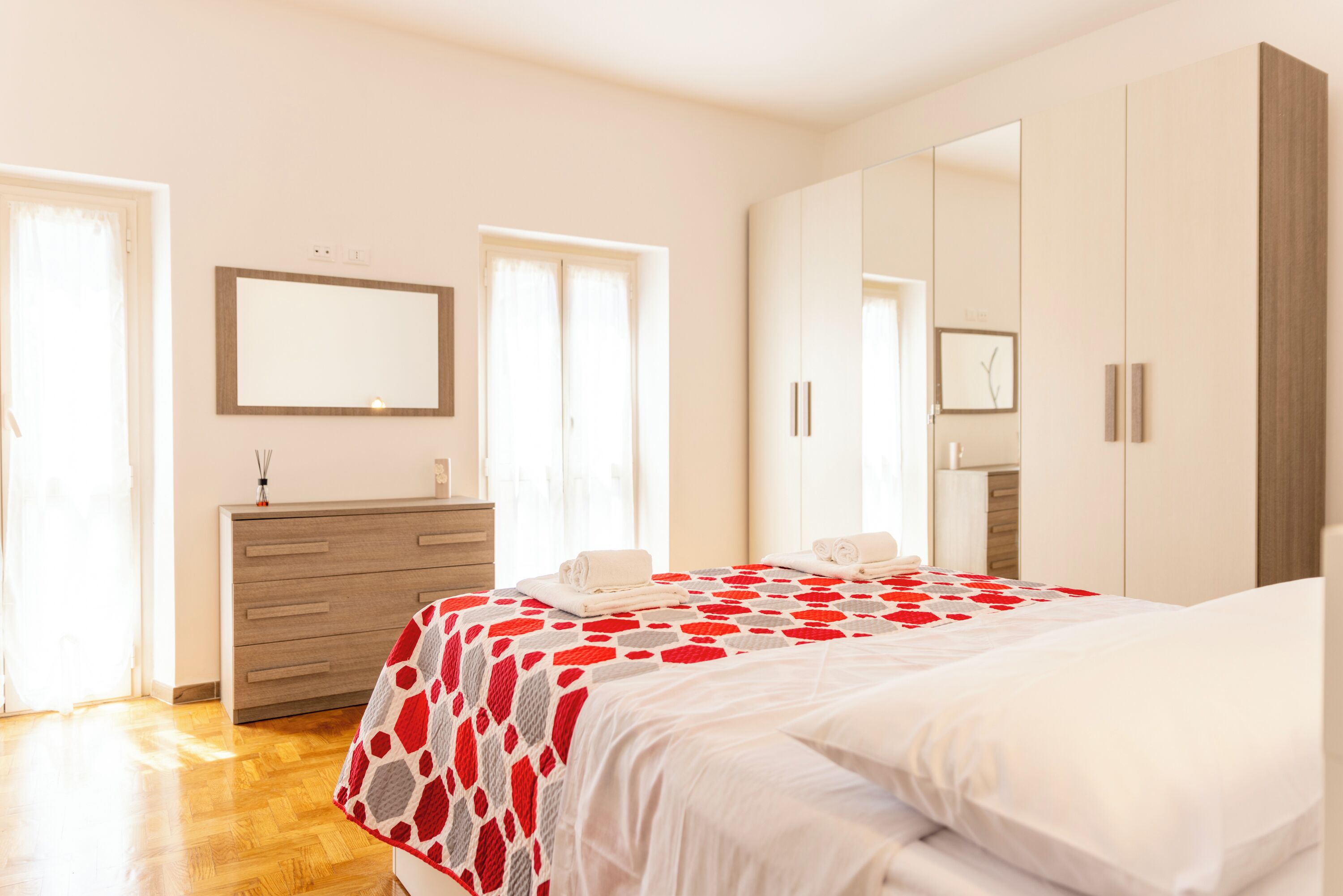 Appartement (1 Bedroom) | 1 slaapkamer, een laptopwerkplek, een strijkplank/strijkijzer