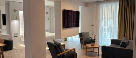 Premium bedding, down duvets, pillow-top beds, free minibar