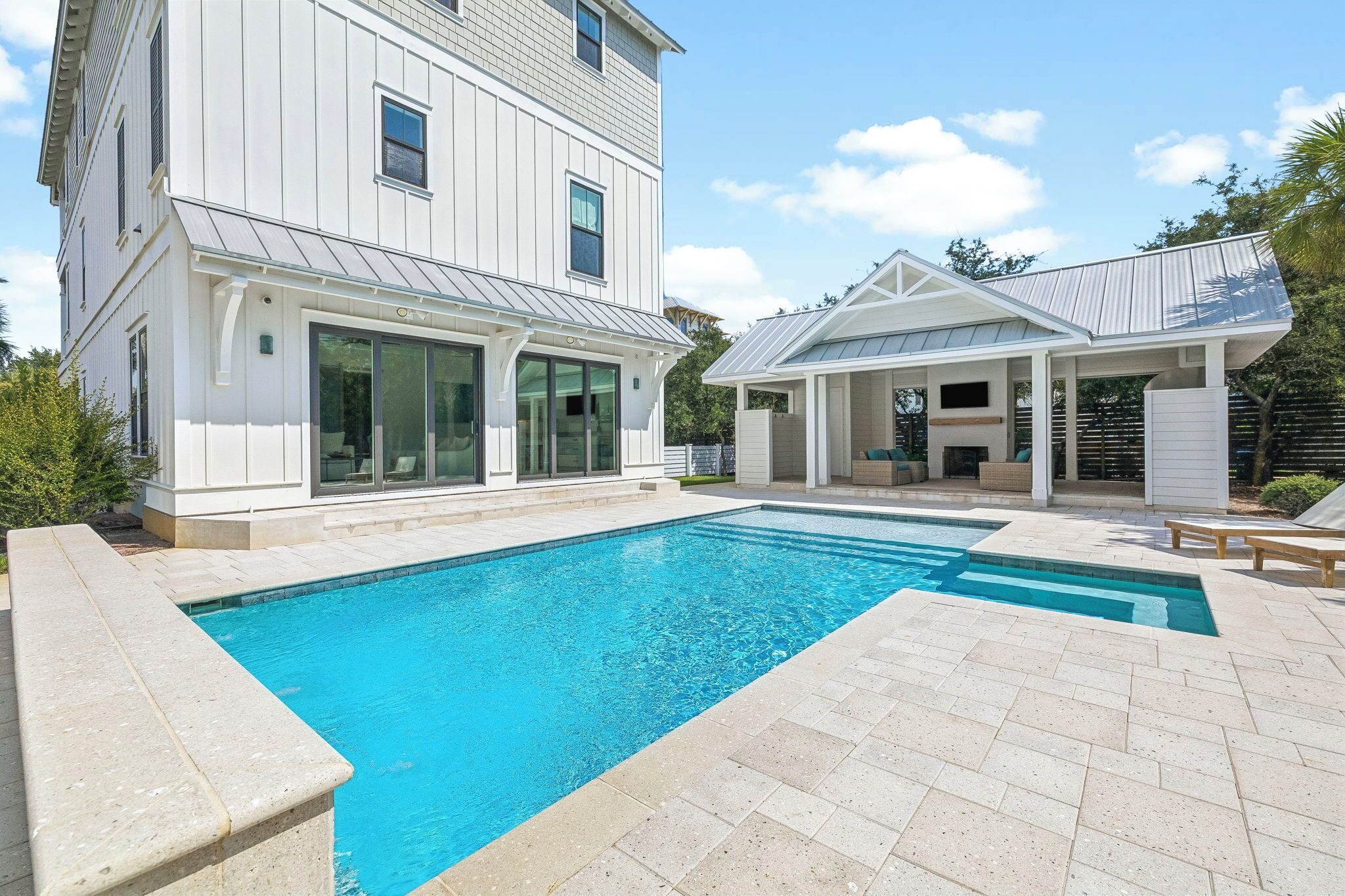 A heated pool