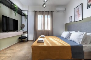 Apartment, Patio, Pool View | In-room safe, desk, laptop workspace, soundproofing - Ria Oasis Residence (Ag. Nikolaos)