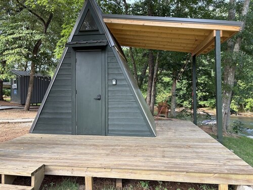 Riverside Pod A-Frame Camping Cabin w/AC