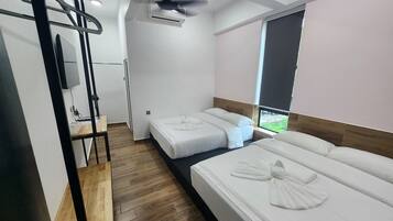 Desk, WiFi (free), bed sheets