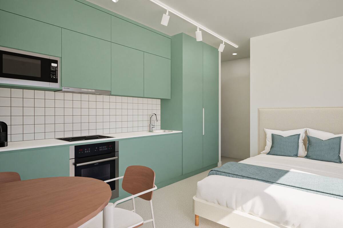 Studio phong cách lãng mạn | Bàn ủi/dụng cụ ủi quần áo, truy cập Internet không dây miễn phí