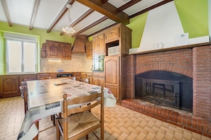 Dining - Holiday Home “Gite Ferme De La Ruette 73” with Shared Terrace, Private Garden & Wi-Fi (Courtils)