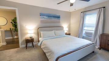 2 bedrooms, desk, travel crib, WiFi