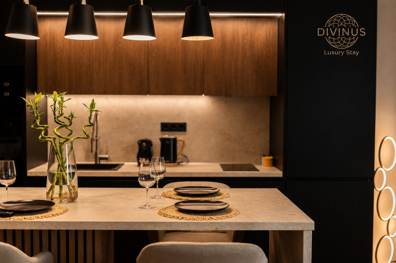 Deluxe Double Room, Balcony, City View | Private kitchen | Espresso maker, electric kettle, kitchen islands