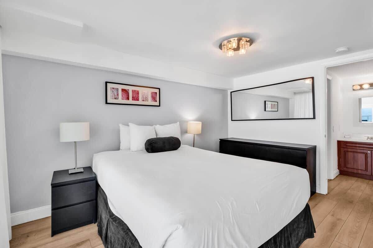 2 bedrooms, iron/ironing board, travel crib, WiFi