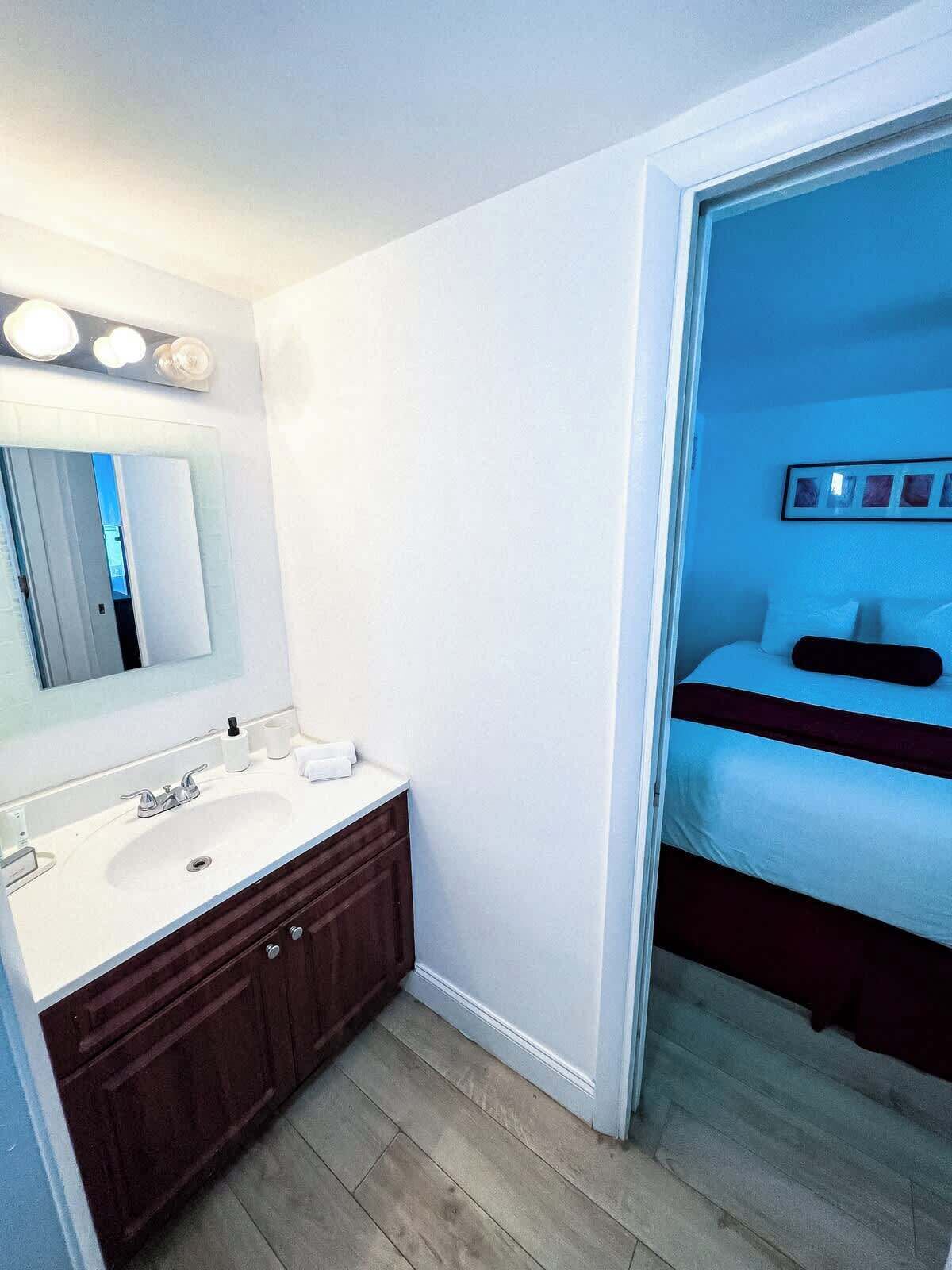 2 bedrooms, iron/ironing board, travel crib, WiFi