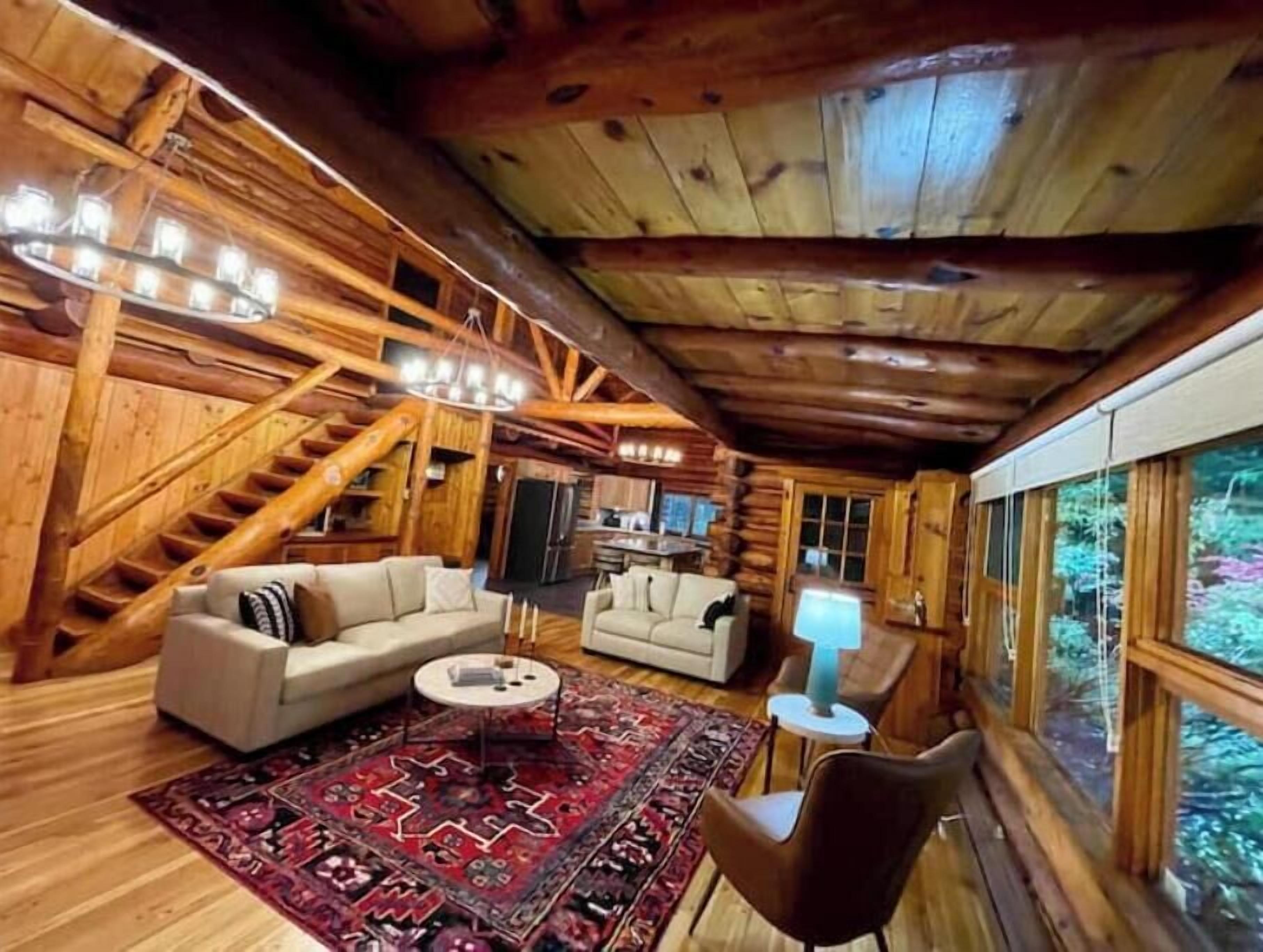 Smart TV, fireplace, DVD player, books
