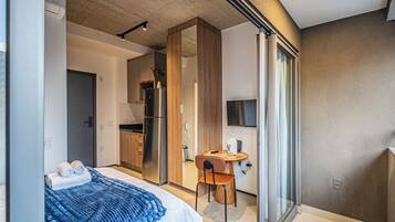 Departamento, balcón | Wifi gratis y ropa de cama
