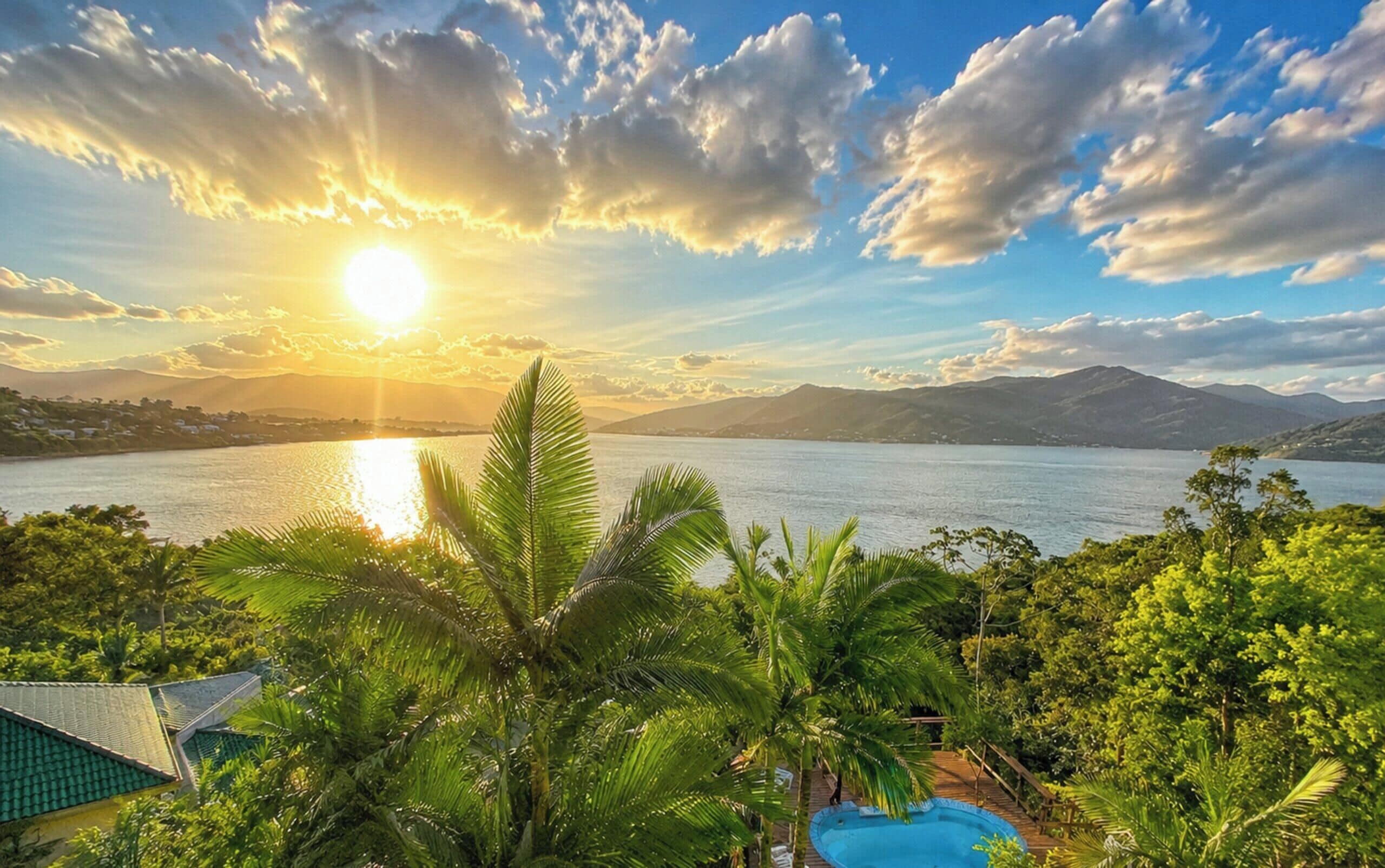 Morada dos Manacás com Hidro e Vista Lagoa - Oasys Floripa | Piscina | Piscina externa