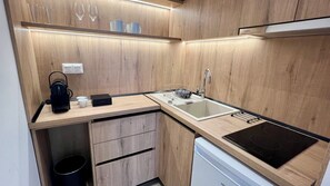 Shared microwave, highchair, cookware/dishes/utensils, freezer