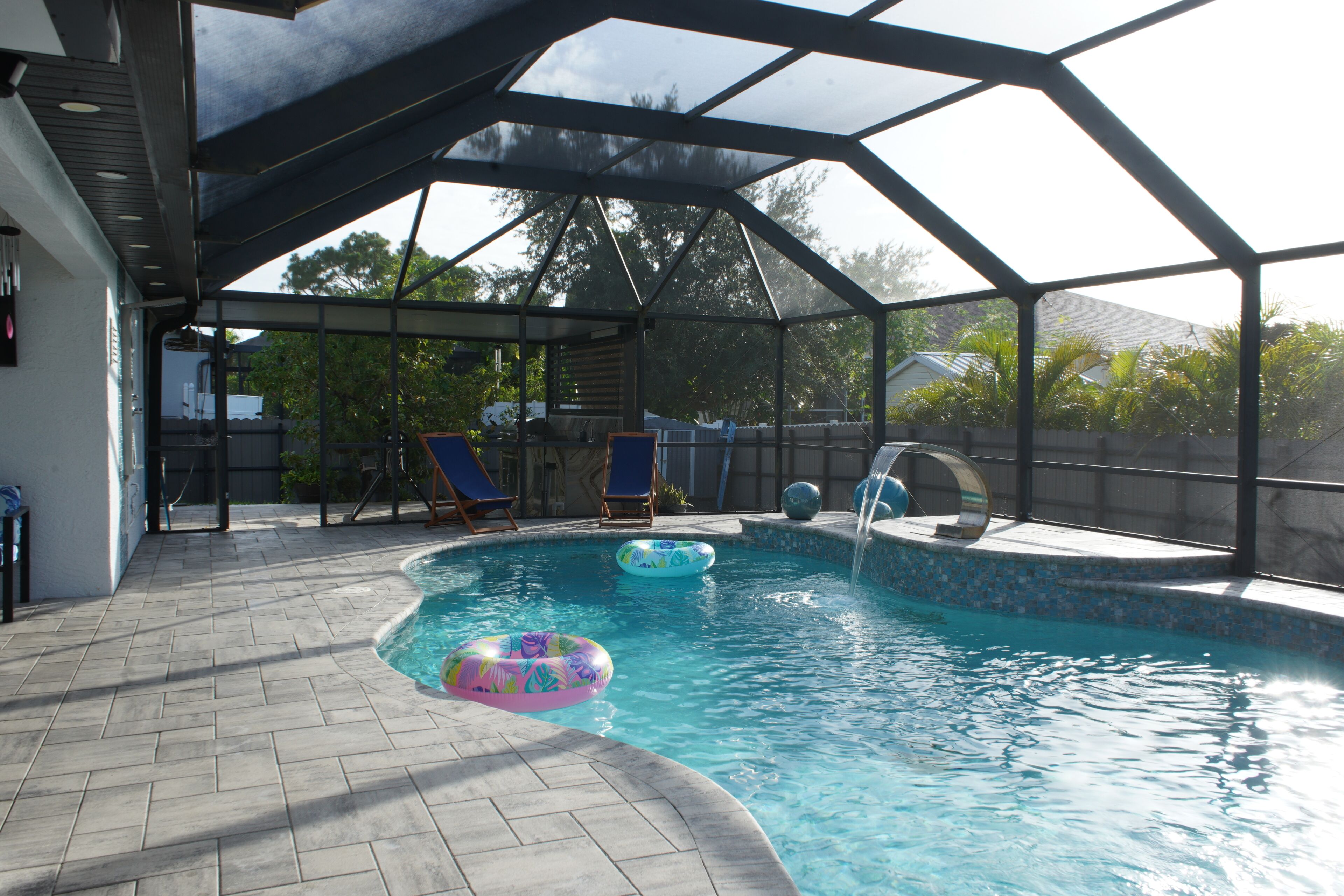 A heated pool