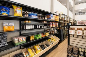 A grocery store aisle with snacks, condiments, and packaged goods. - ML 354 - Dazzling mountain views await you! Renovated bike-in/out retreat! (Snowshoe)