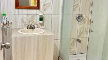 Shower, hair dryer