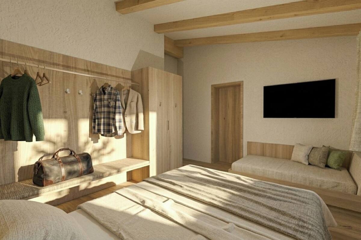 Penthouse Deluxe, quang cảnh núi | Màn/rèm cản sáng, phòng cách âm 