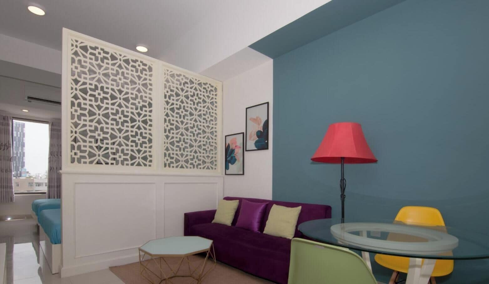 Studio, 2 giường cỡ queen, quang cảnh thành phố | Nội thất