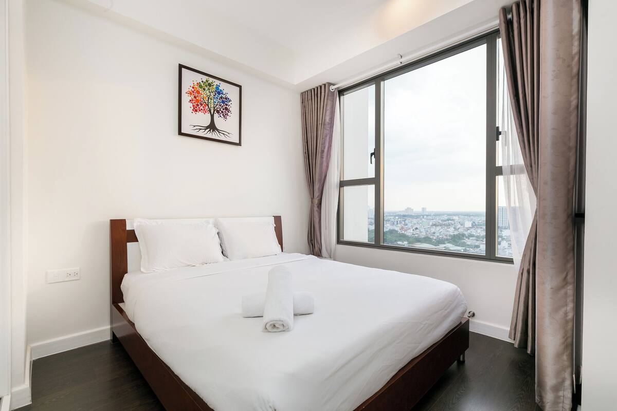 Appartement Standard, 2 chambres, vue ville | Literie de qualité supérieure, surmatelas, rideaux occultants