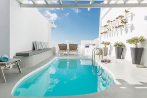 Pool - Auralyth Suite, Divine Sea Views, Outdoor Private Pool, Furnished Terrace,. (Santorini)