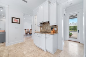 Coffee/tea maker, fridge, microwave, oven - Spacious Coastal Cottage | Private Patio & Walking Trail | BEACHBALL PROPERTIES (Gulf Shores)