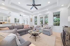 Smart TV - Spacious Coastal Cottage | Private Patio & Walking Trail | BEACHBALL PROPERTIES (Gulf Shores)