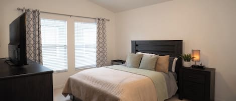 2 bedrooms, iron/ironing board, WiFi, bed sheets