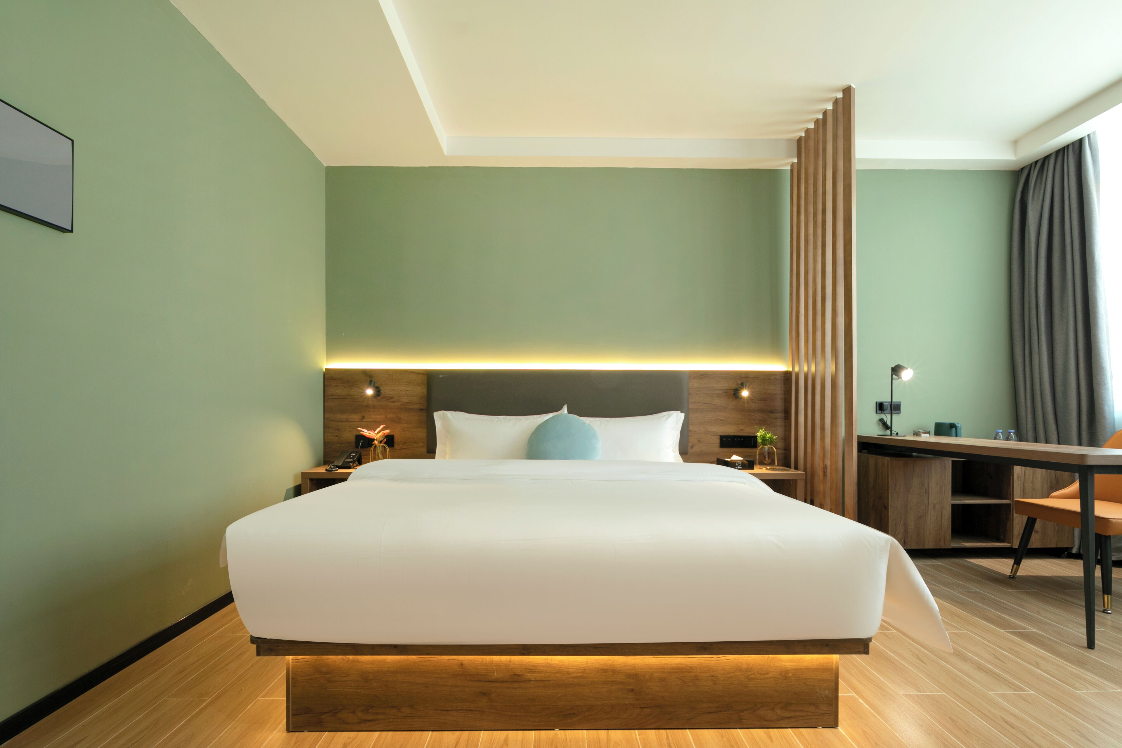 Luxury Double Room, City View | Premium bedding, down duvets, desk, laptop workspace