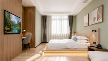 Doppelzimmer im japanischen Stil, Stadtblick | Hochwertige Bettwaren, Daunenbettdecken, Schreibtisch
