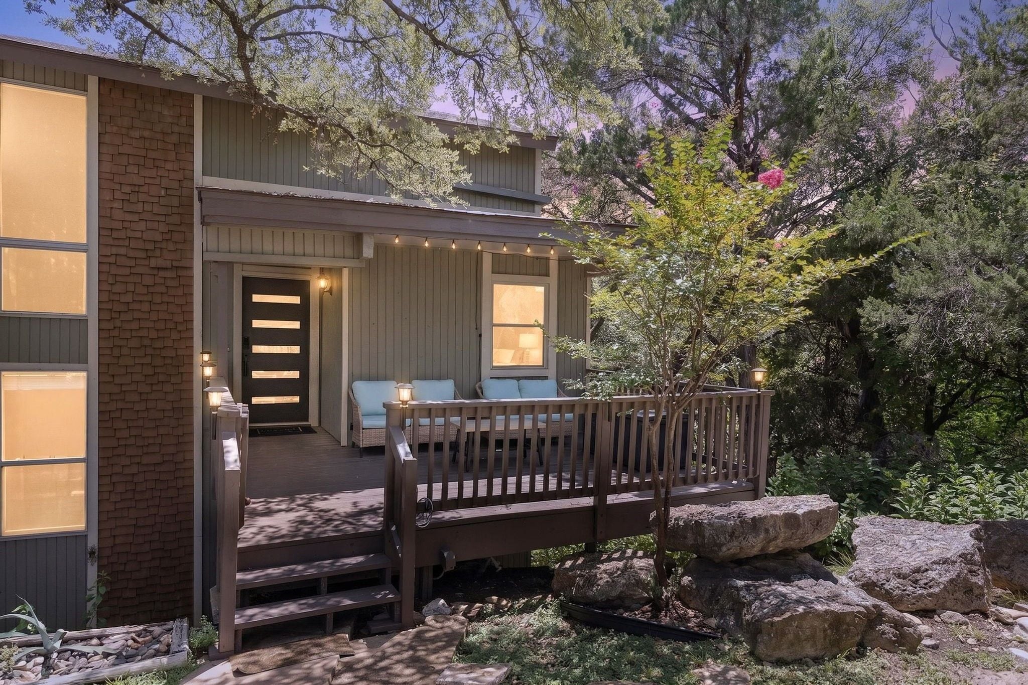 Spend some time on the private patio at sunset!