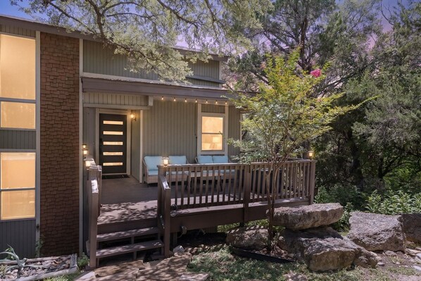 Spend some time on the private patio at sunset!